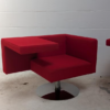 Set van 2 rode Offecct Solitaire stoelen