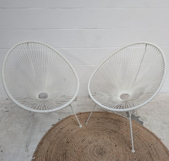 Set van 2 Witte Acapulco Stoelen - Modern Design
