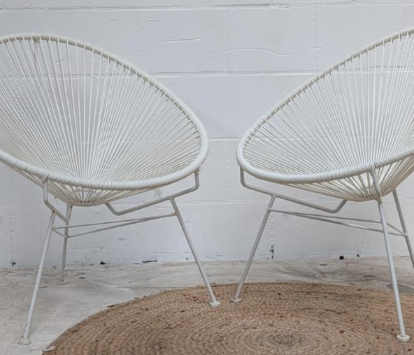 Set van 2 Witte Acapulco Stoelen - Modern Design