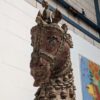 antiek houten indische tempel paard